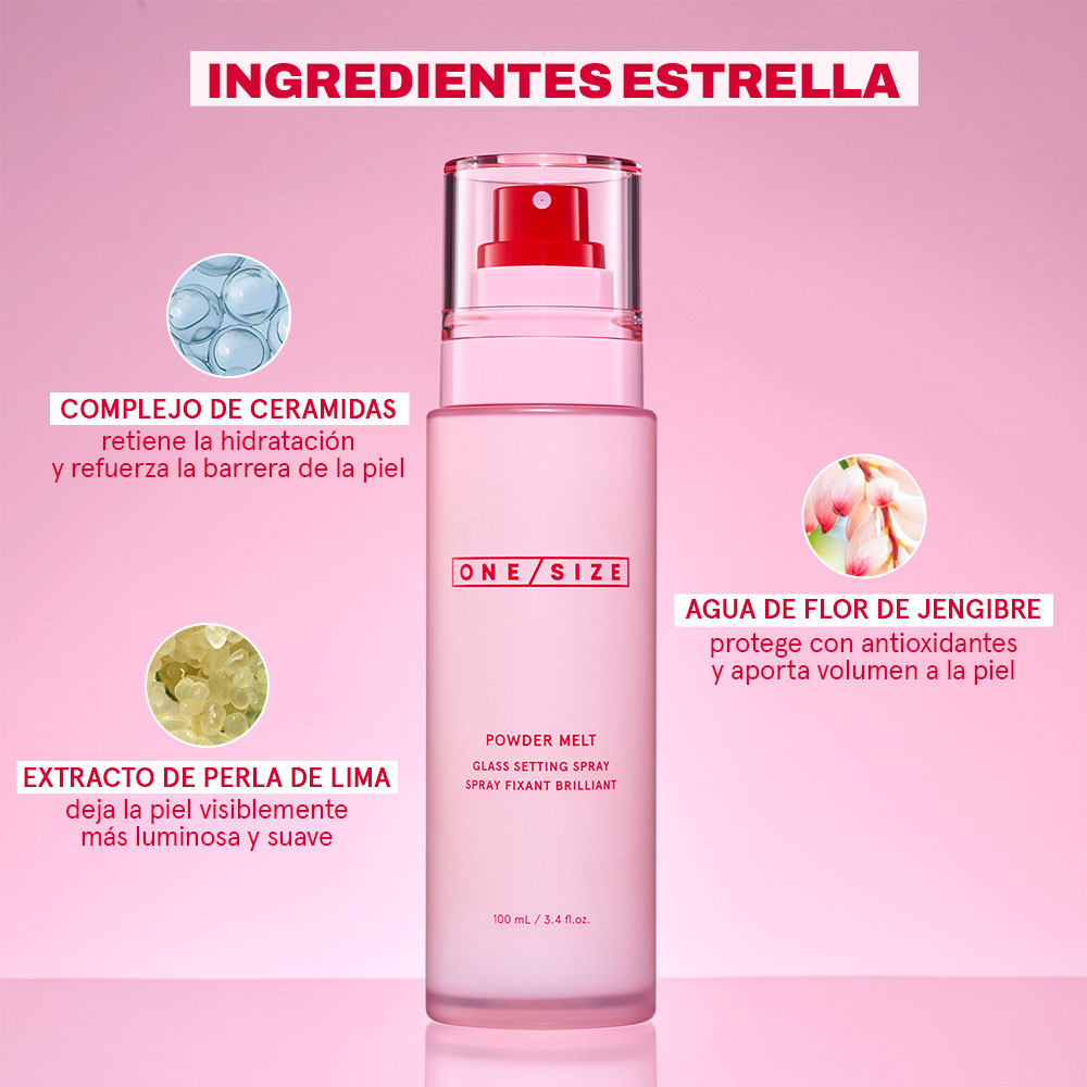 POWDER MELT GLASS SETTING SPRAY (FIJADOR DE MAQUILLAJE)